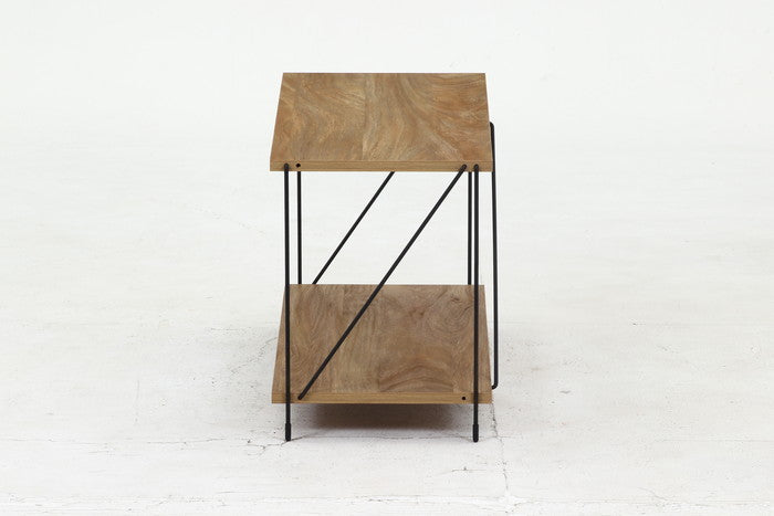 EZBOワイヤーラック2段 60幅 OAK NA オークナチュラル 幅620×奥行310×高さ387mm fj-77559の画像