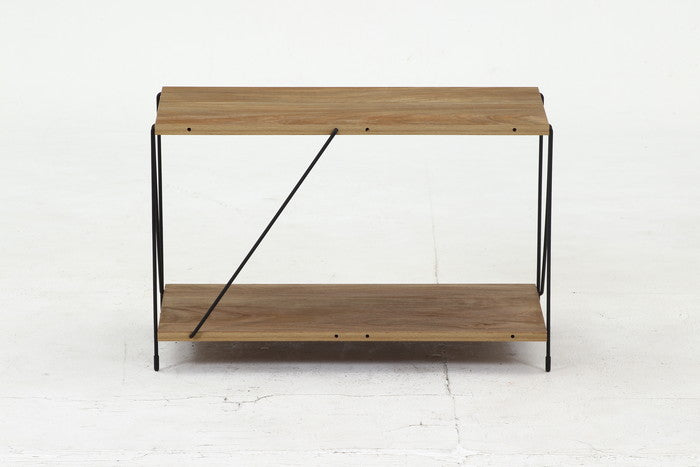 EZBOワイヤーラック2段 60幅 OAK NA オークナチュラル 幅620×奥行310×高さ387mm fj-77559の画像