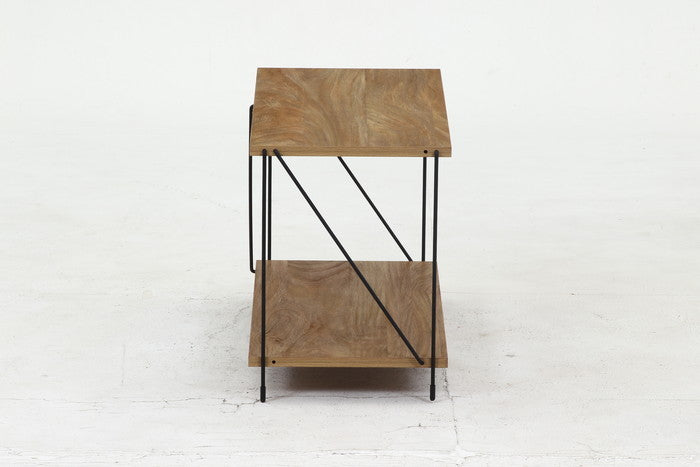 EZBOワイヤーラック2段 60幅 OAK NA オークナチュラル 幅620×奥行310×高さ387mm fj-77559の画像