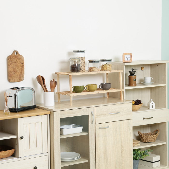 マルチ フリー シューズラック 2段 ナチュラル ZSJ06414A ナチュラル 幅630×奥行265×高さ290 fj-79103の画像