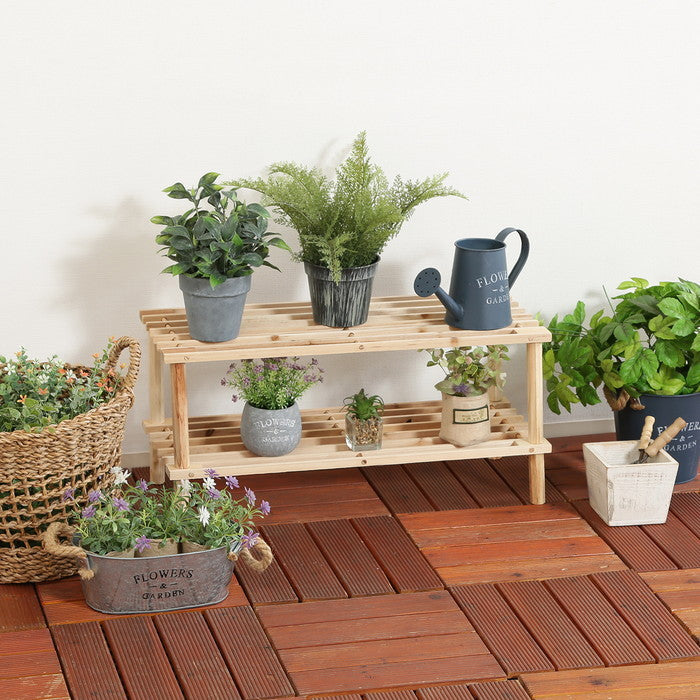 マルチ フリー シューズラック 2段 ナチュラル ZSJ06414A ナチュラル 幅630×奥行265×高さ290 fj-79103の画像