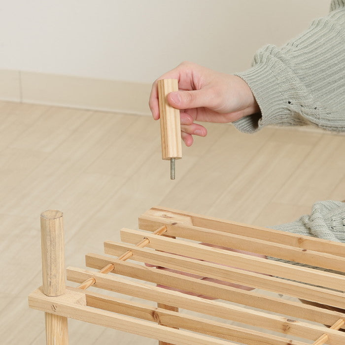 マルチ フリー シューズラック 3段 ナチュラル ZSJ06414B ナチュラル 幅630×奥行265×高さ480 fj-79104の画像