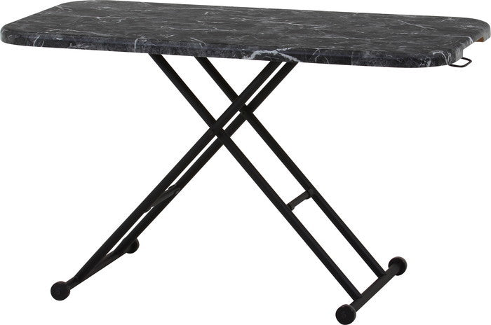 ガス昇降フリーテーブル ワイド 大理石 BK FB-HK-5011-55 大理石 ブラック 幅1200×奥行600×高さ120?700mm fj-79502の画像