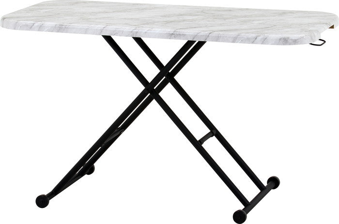 ガス昇降フリーテーブル ワイド 大理石 WH FB-HK-5011-51 大理石 ホワイト 幅1200×奥行600×高さ120?700mm fj-79503の画像