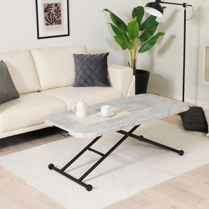 ガス昇降フリーテーブル ワイド コンクリート FB-HK-5011-56 コンクリｰト 幅1200×奥行600×高さ120?700mm fj-79504の画像