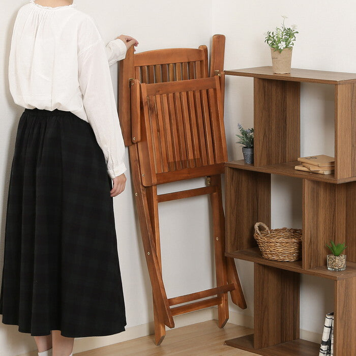 フォールディングチェア 肘付 #GC92JP ブラウン 完成品 W540×D620×H910mm 5.74kg fj-81059の画像