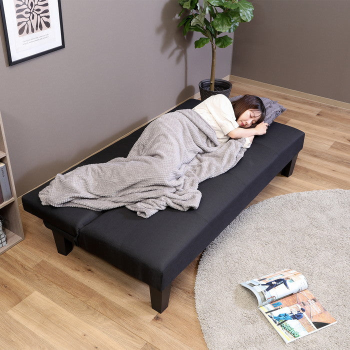 ソファーベッド スミス2 BK ブラック 幅1700×奥行800?960×高さ370?740mm fj-85193の画像