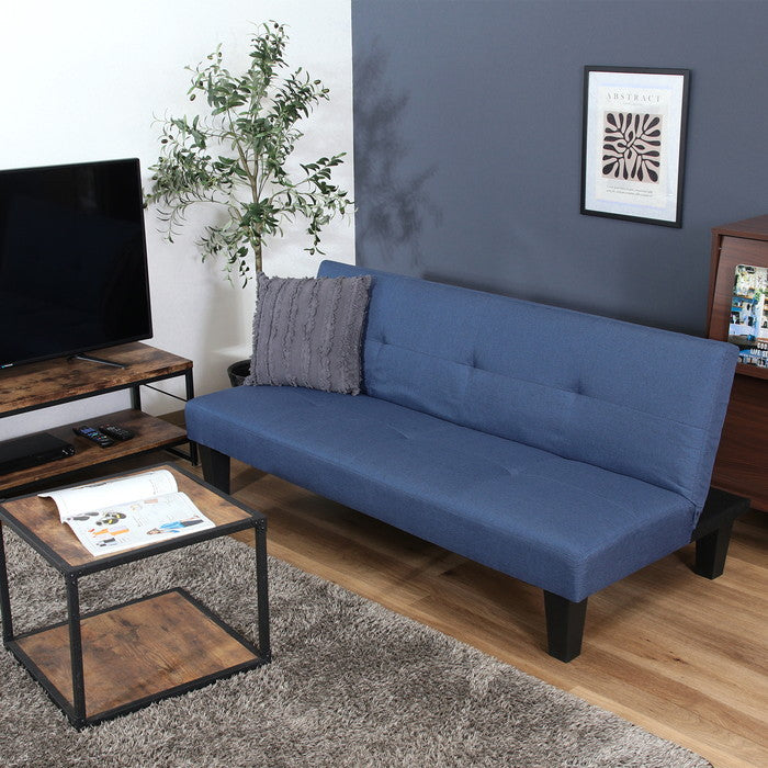 ソファーベッド スミス2 BL ブルｰ 幅1700×奥行800?960×高さ370?740mm fj-85194の画像