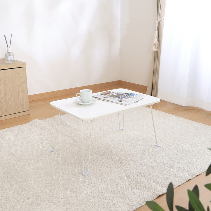 くすみカラーテーブル クレール 6040 ホワイト HH-60402 オフホワイト 幅600×奥行400×高さ320mm fj-85379の画像