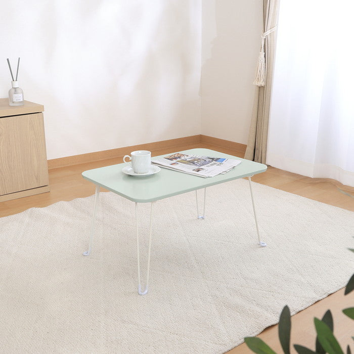 くすみカラーテーブル クレール 6040 グリーン HH-60404 グリｰン 幅600×奥行400×高さ320mm fj-85382の画像