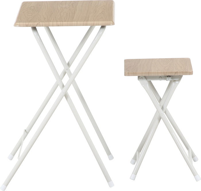 コンパクトテーブルチェアーセット ルーキー ナチュラル YZA1226-B NA ナチュラル 幅503×奥行480×高さ696mm fj-85408の画像