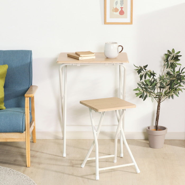 コンパクトテーブルチェアーセット ルーキー ナチュラル YZA1226-B NA ナチュラル 幅503×奥行480×高さ696mm fj-85408の画像