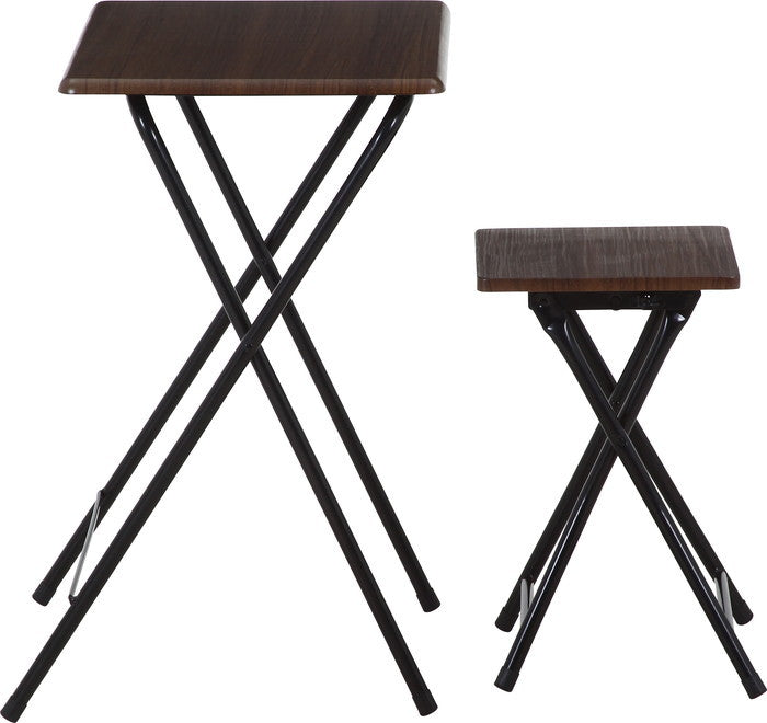 コンパクトテーブルチェアーセット ルーキー ブラウン YZA1226-B BR ブラウン 幅503×奥行480×高さ696mm fj-85409の画像