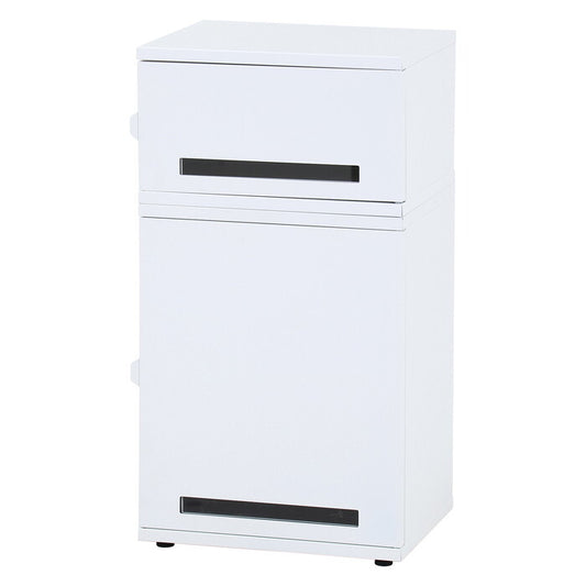 宅配ボックス スチール Luca WH ホワイト 組立品 W485×D360×H880mm 15kg fj-85808の画像