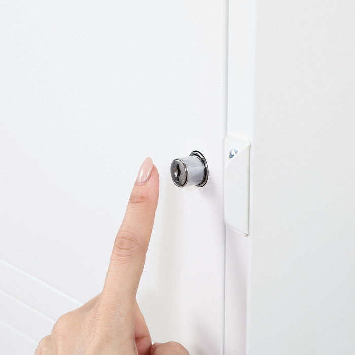 宅配ボックス スチール Luca WH ホワイト 組立品 W485×D360×H880mm 15kg fj-85808の画像