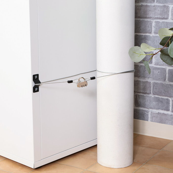 宅配ボックス スチール Luca WH ホワイト 組立品 W485×D360×H880mm 15kg fj-85808の画像