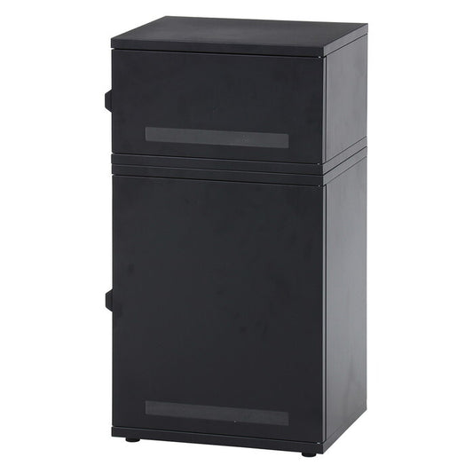 宅配ボックス スチール Luca BK ブラック 組立品 W485×D360×H880mm 15kg fj-85809の画像