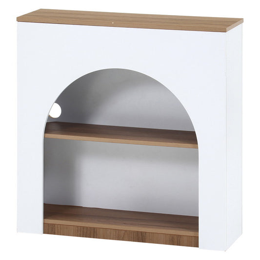 Chamill マントルピース NA×WH ナチュラル/ホワイト 幅800×奥行250×高さ800 fj-85858の画像