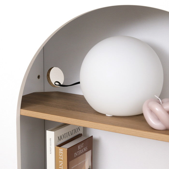 Chamill マントルピース NA×WH ナチュラル/ホワイト 幅800×奥行250×高さ800 fj-85858の画像