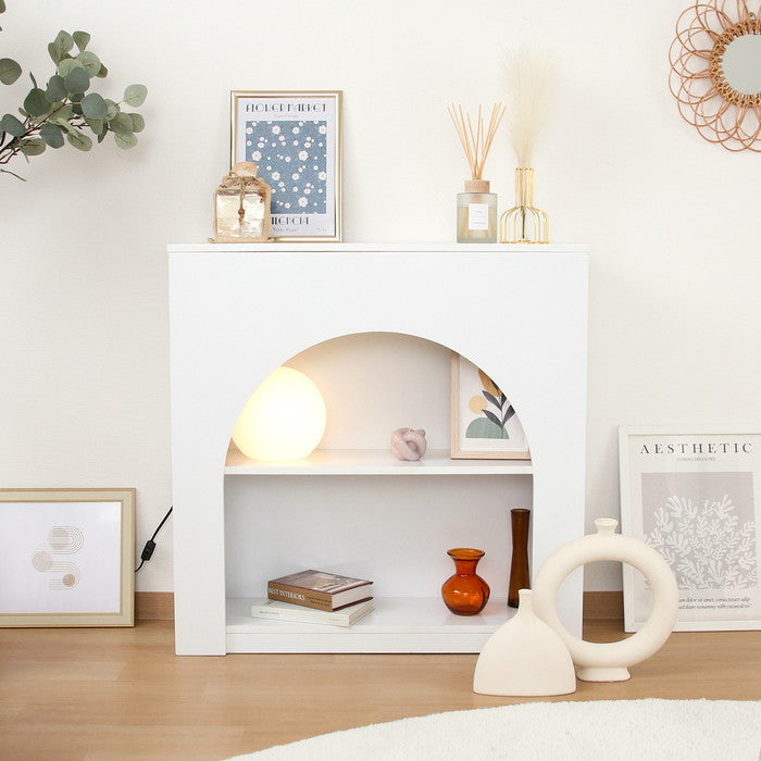 Chamill マントルピース WH ホワイト 幅800×奥行250×高さ800 fj-85859の画像