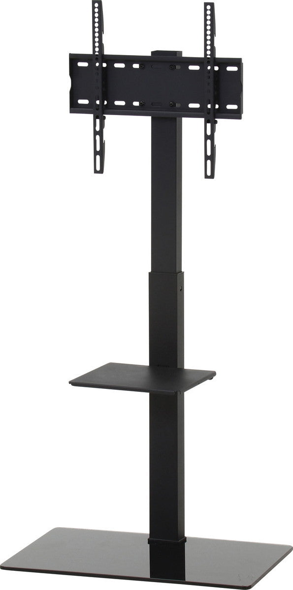 ガラステレビ台 TV台 テレビスタンド BK LDT03-17FS ブラック 幅650×奥行400×高さ1460mm fj-85982の画像