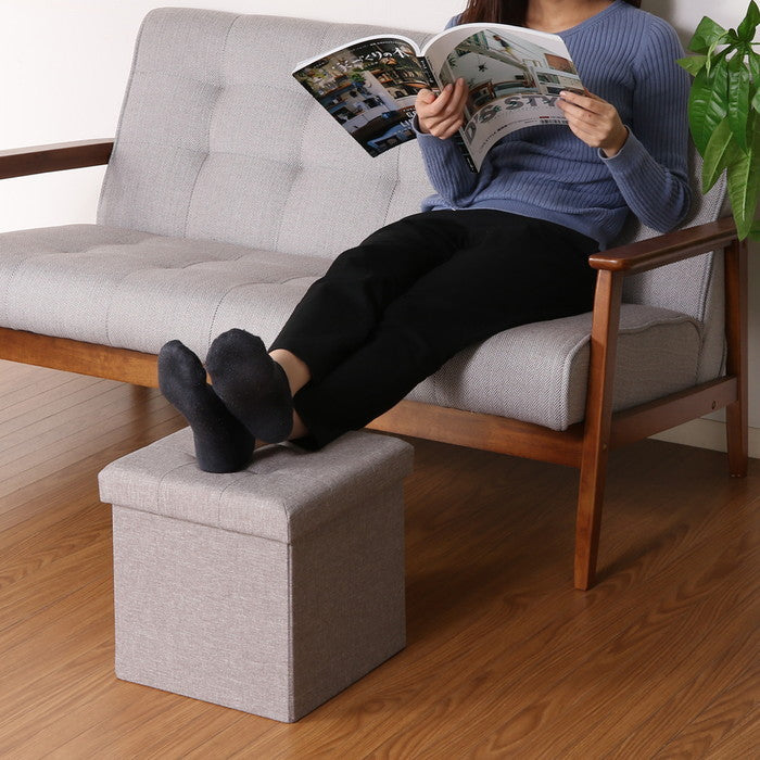 ハント ボックス スツール 30? ライトグレー 幅310×奥行310×高さ305 fj-85991の画像