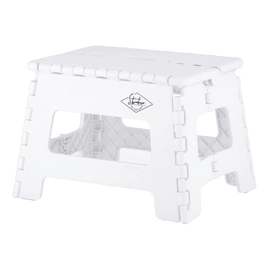 フォールディング ステップ スツール 折りたたみ 踏み台 H22cm WH ホワイト 幅325×奥行255×高さ220 fj-86072の画像