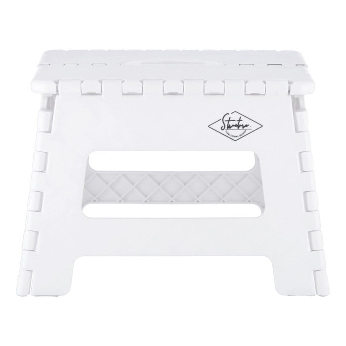 フォールディング ステップ スツール 折りたたみ 踏み台 H22cm WH ホワイト 幅325×奥行255×高さ220 fj-86072の画像