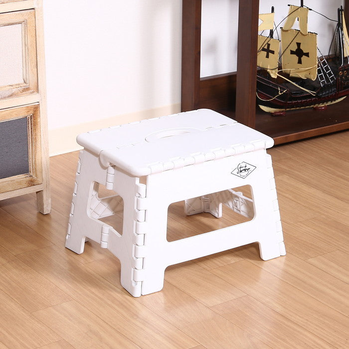 フォールディング ステップ スツール 折りたたみ 踏み台 H22cm WH ホワイト 幅325×奥行255×高さ220 fj-86072の画像