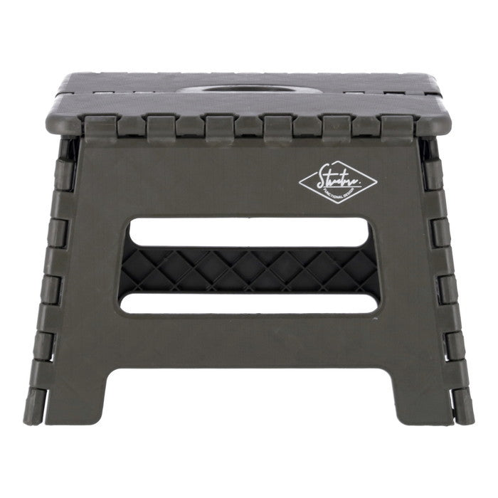 フォールディング ステップ スツール 折りたたみ 踏み台 H22cm KH カーキ 幅325×奥行255×高さ220 fj-86073の画像