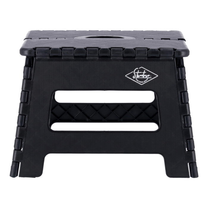 フォールディング ステップ スツール 折りたたみ 踏み台 H22cm BK ブラック 幅325×奥行255×高さ220 fj-86074の画像