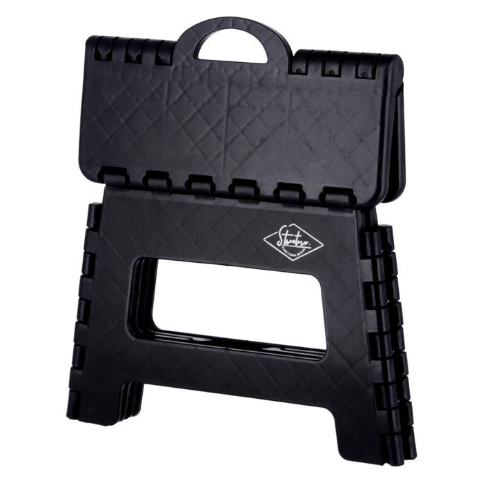 フォールディング ステップ スツール 折りたたみ 踏み台 H22cm BK ブラック 幅325×奥行255×高さ220 fj-86074の画像