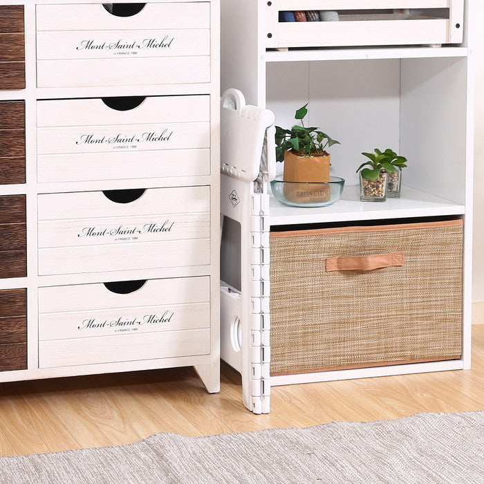 フォールディング ステップ スツール 折りたたみ 踏み台 H39cm WH ホワイト 幅390×奥行330×高さ390 fj-86076の画像