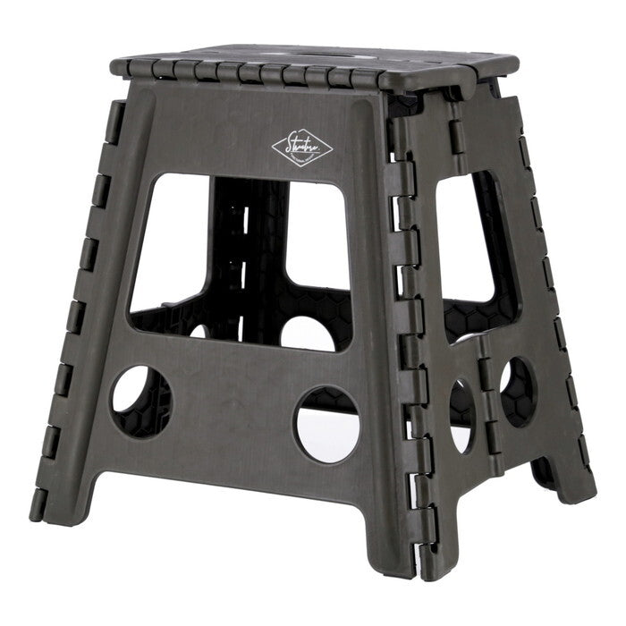 フォールディングステップスツール H39cm KH カーキ 完成品 W390×D330×H390mm 1.45kg fj-86077の画像