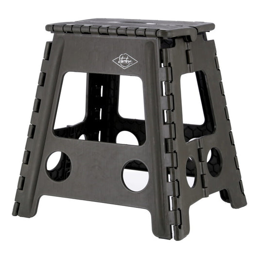 フォールディングステップスツール H39cm KH カーキ 完成品 W390×D330×H390mm 1.45kg fj-86077の画像