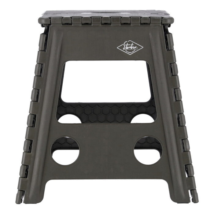 フォールディングステップスツール H39cm KH カーキ 完成品 W390×D330×H390mm 1.45kg fj-86077の画像