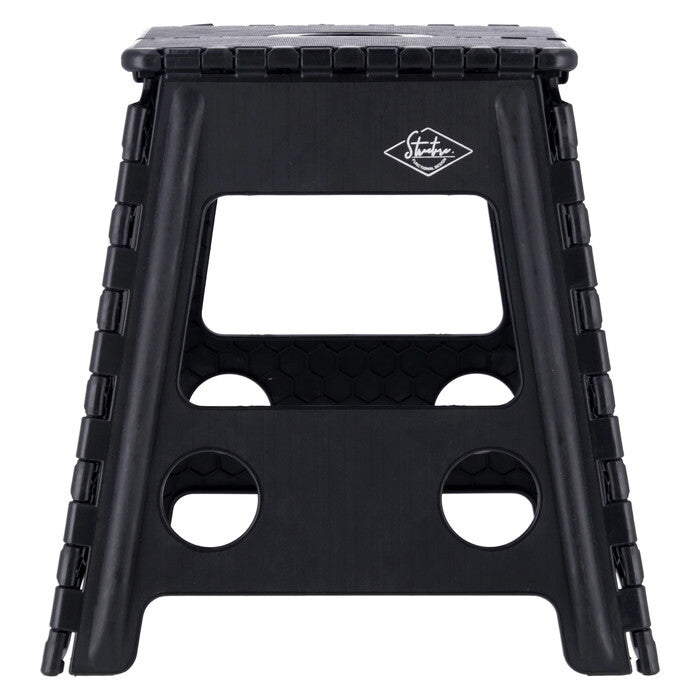 フォールディングステップスツール H39cm BK ブラック 完成品 W390×D330×H390mm 1.45kg fj-86078の画像