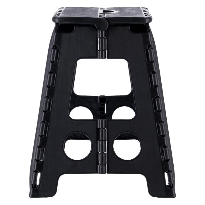 フォールディングステップスツール H39cm BK ブラック 完成品 W390×D330×H390mm 1.45kg fj-86078の画像