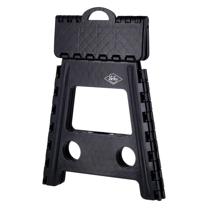 フォールディングステップスツール H39cm BK ブラック 完成品 W390×D330×H390mm 1.45kg fj-86078の画像