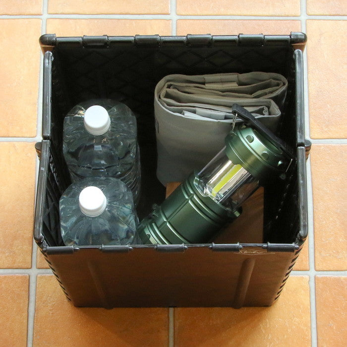 フォールディングストレージスツール ST04 BK ブラック 幅320×奥行275×高さ375 折りたたみ 折り畳み fj-86105の画像