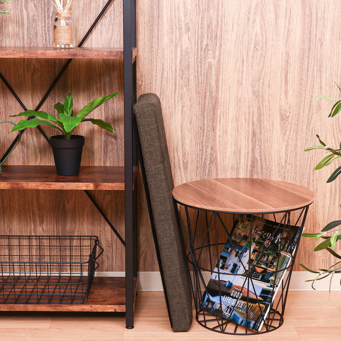 ハント ストレージ ベンチ 6030 チャコール 幅600×奥行300×高さ300 fj-86140の画像