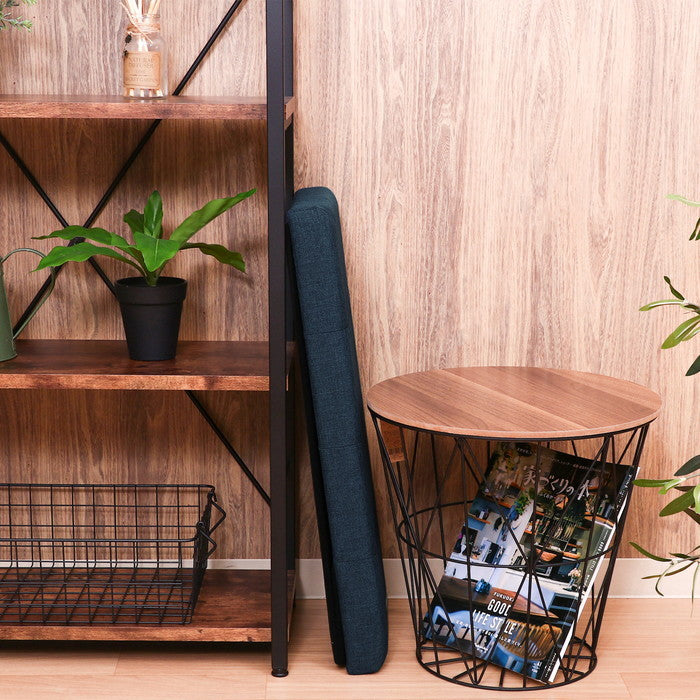 ハント ストレージ ベンチ 6030 ネイビー 幅600×奥行300×高さ300 fj-86141の画像