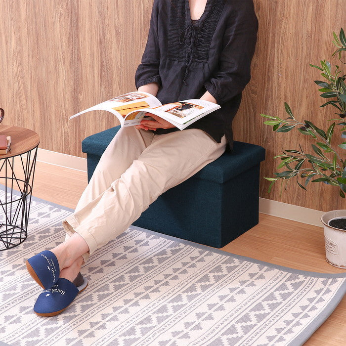 ハント ストレージ ベンチ 6030 ネイビー 幅600×奥行300×高さ300 fj-86141の画像