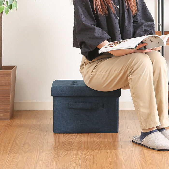 ハント 座れる インナーボックス ネイビー 幅380×奥行250×高さ250 fj-86144の画像