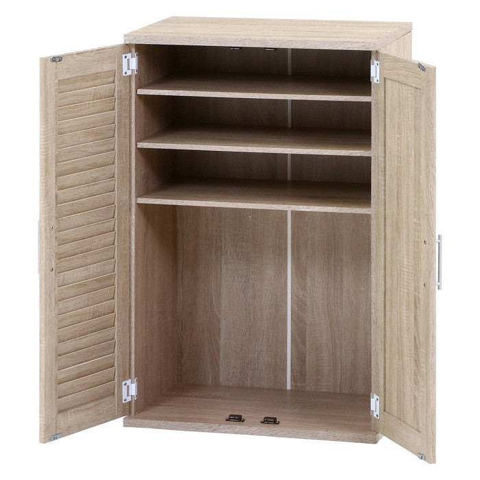 ルーバー&ミラー付きシューズボックス60幅 WHO ホワイトオーク 600 ×345 ×930 fj-86191の画像