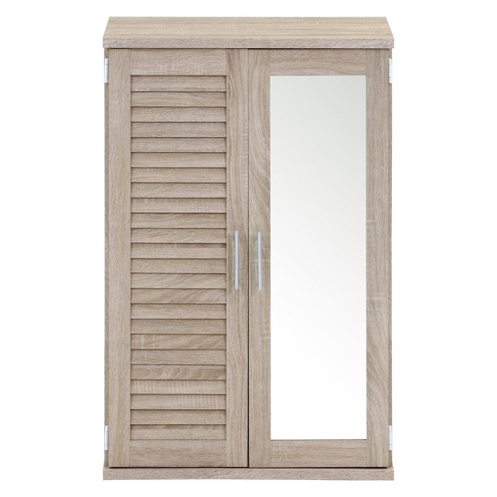 ルーバー&ミラー付きシューズボックス60幅 WHO ホワイトオーク 600 ×345 ×930 fj-86191の画像