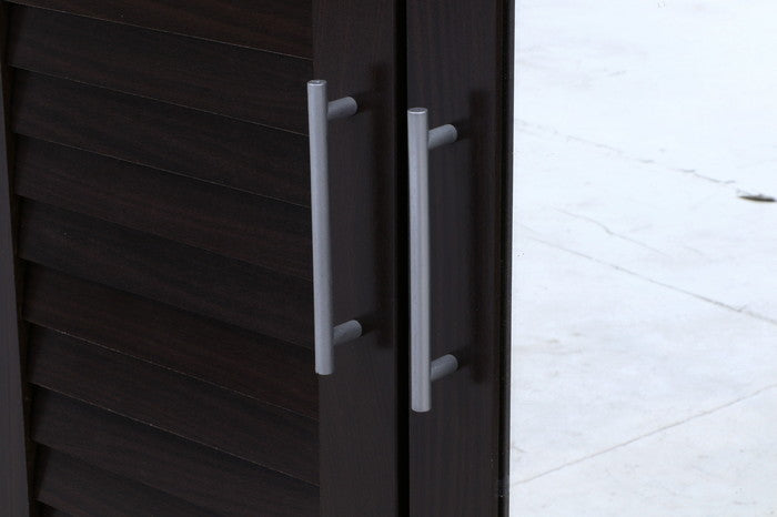 ルーバー&ミラー付シューズボックス90幅 BR ブラウン 900×345×930 fj-86192の画像