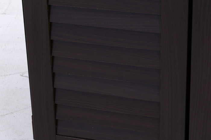 ルーバー&ミラー付シューズボックス90幅 BR ブラウン 900×345×930 fj-86192の画像