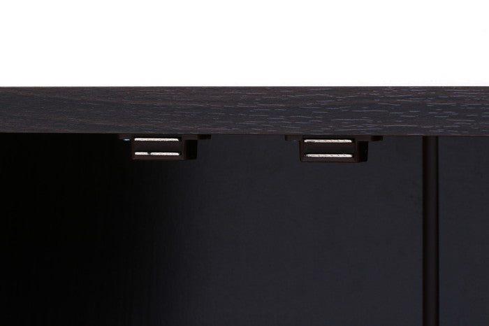 ルーバー&ミラー付シューズボックス90幅 BR ブラウン 900×345×930 fj-86192の画像