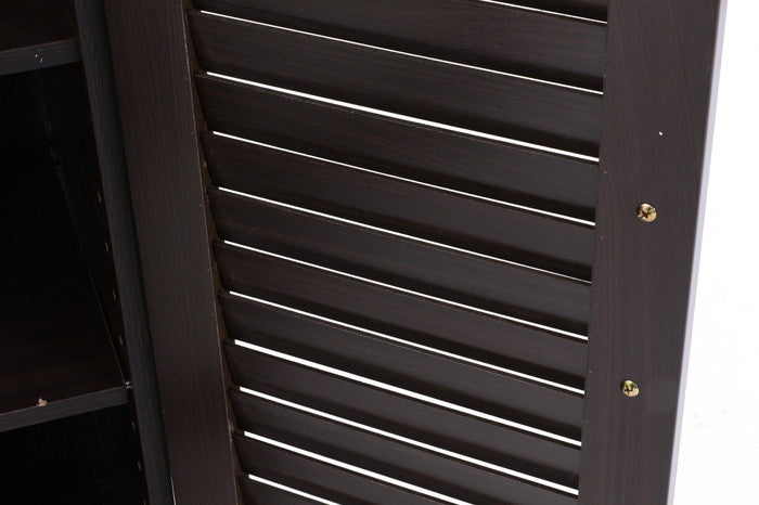 ルーバー&ミラー付シューズボックス90幅 BR ブラウン 900×345×930 fj-86192の画像